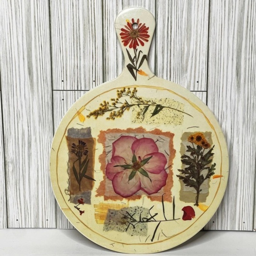 Vintage Melamine Floral Round Hanging Decorative‎ Chopping  Board